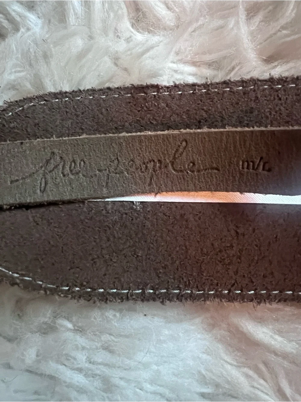 Free People waltz bohemian Taupe Wide Wrap Belt